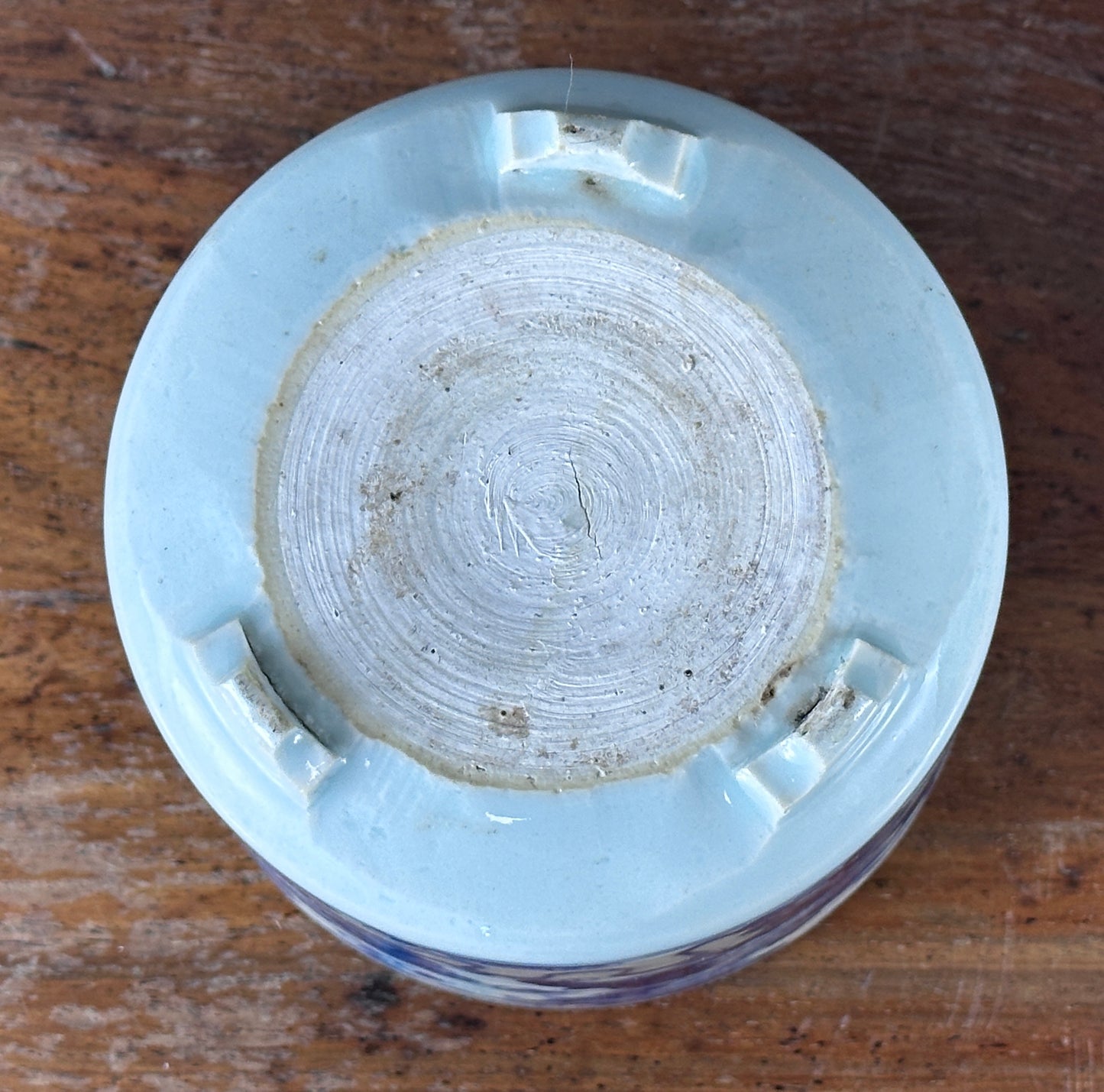 Antique Chinese Porcelain Footed Censer Planter Blue White Fu Lions Late Qing 古董中国瓷器带脚香炉花盆蓝白福狮晚清