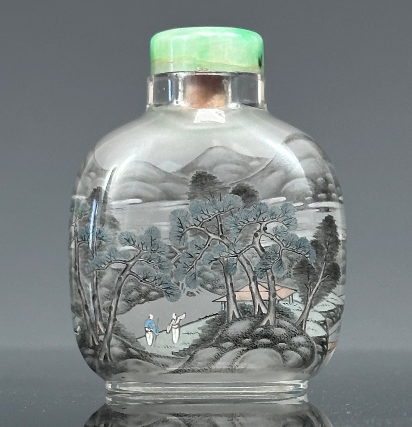 SOLD YE ZHONGSHAN Signed 1928 Inside Painted Antique Chinese Glass Snuff Bottle