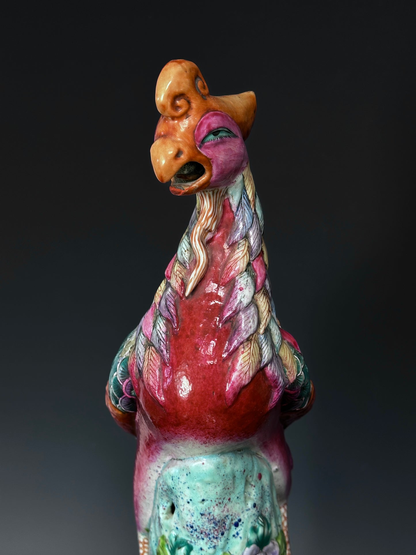 SOLD Antique Chinese Huge Export Porcelain Phoenix Figure Qing 19th century