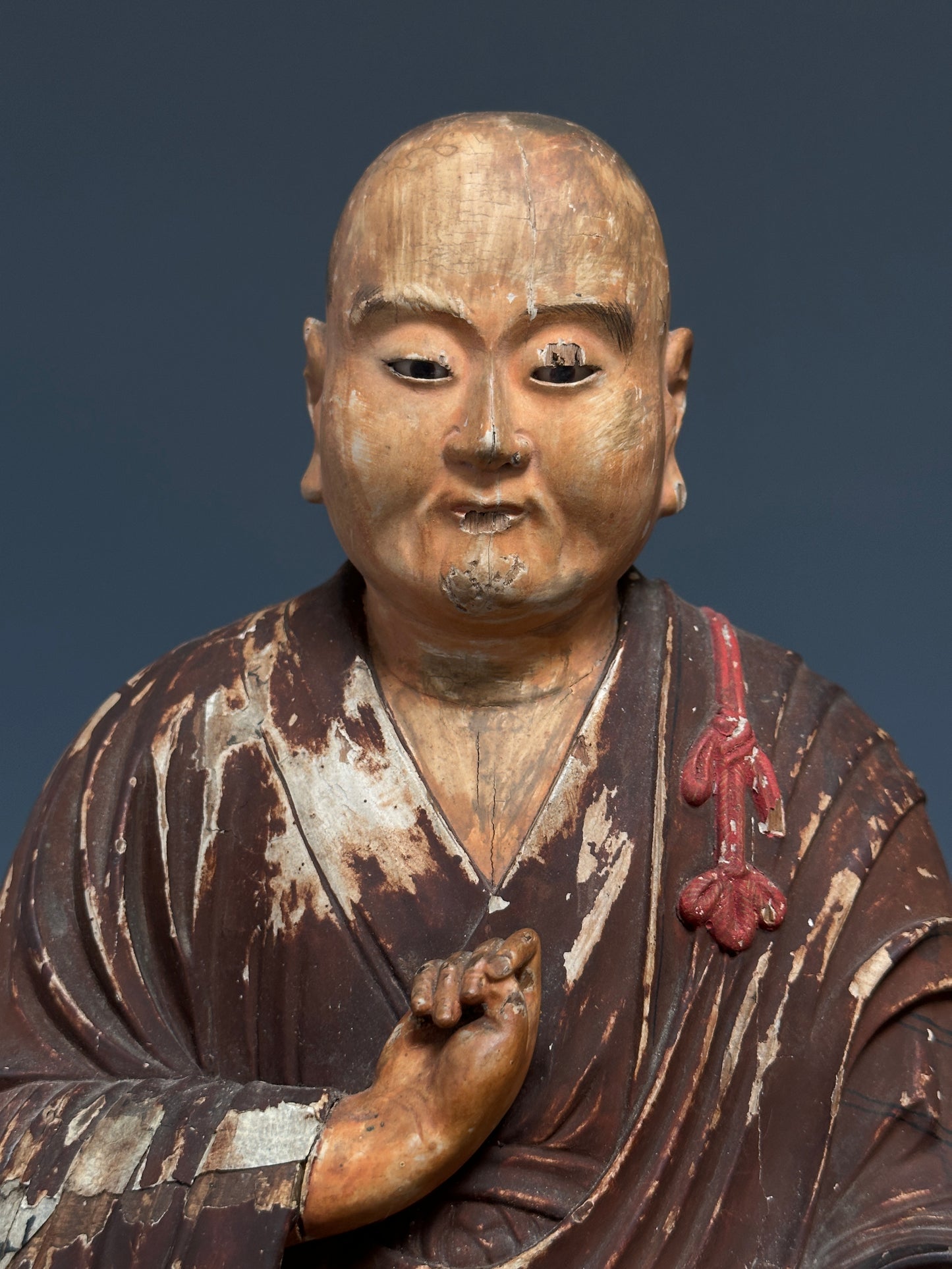 EBAY Antique 17th century Japanese Painted Wood Figure of the Buddhist Monk Kūkai