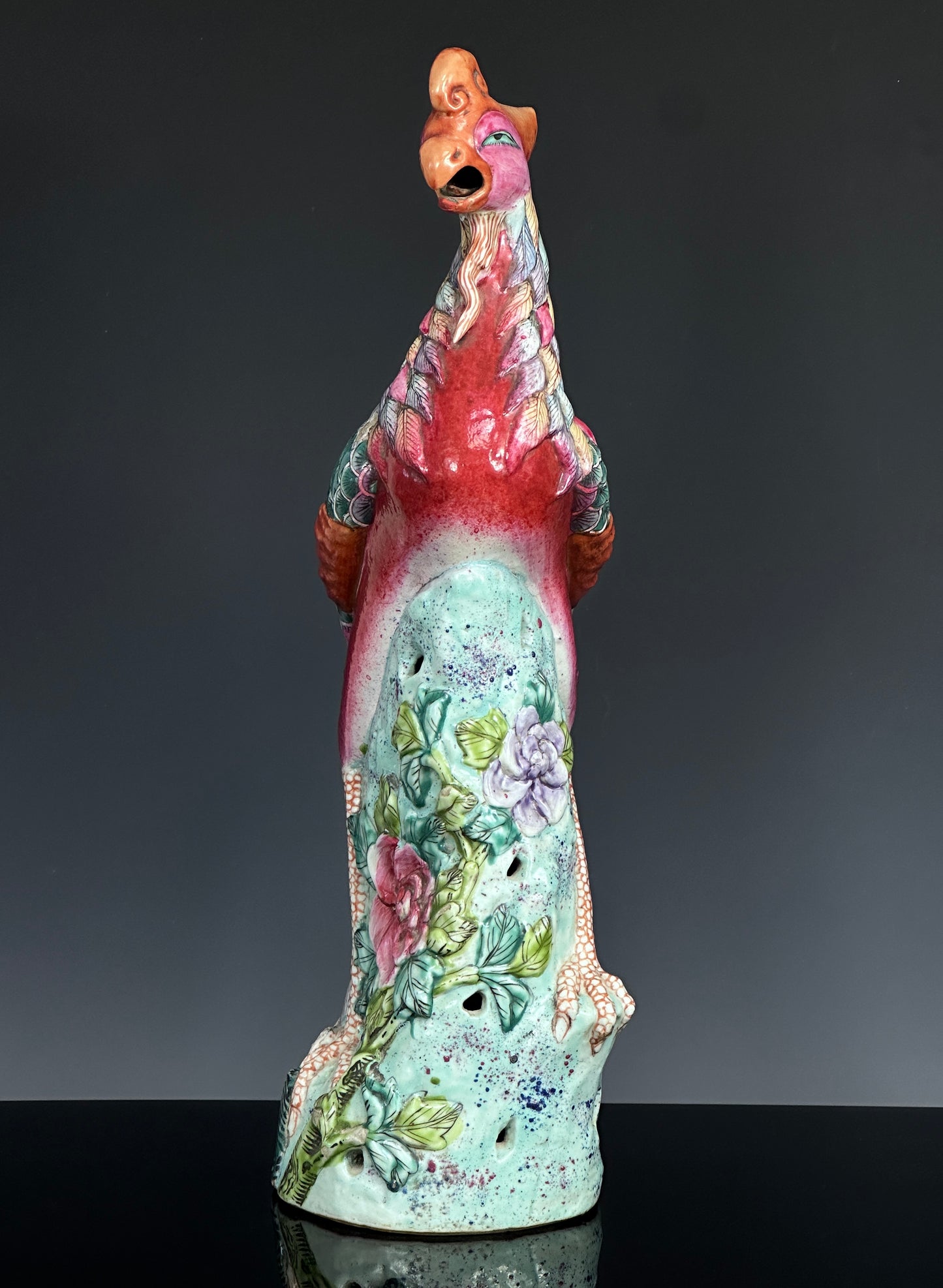 SOLD Antique Chinese Huge Export Porcelain Phoenix Figure Qing 19th century