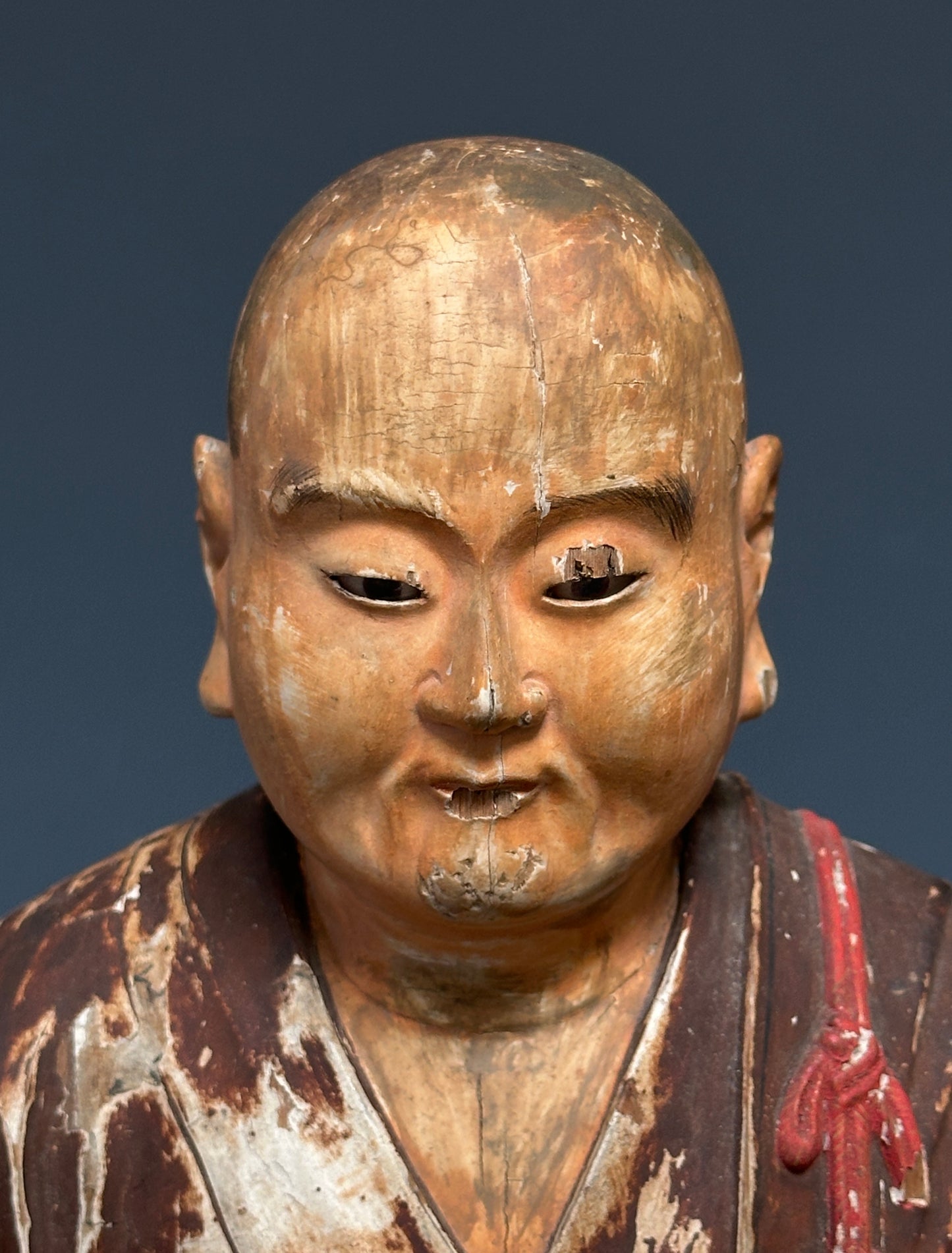 EBAY Antique 17th century Japanese Painted Wood Figure of the Buddhist Monk Kūkai