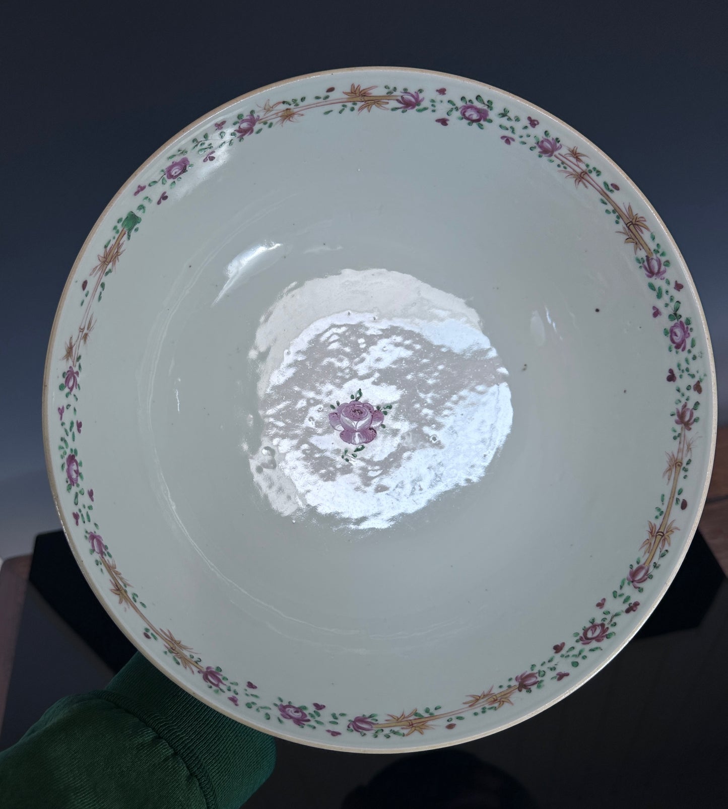 SOLD Antique Chinese Export Porcelain Punchbowl Ex. Sarah Potter Conover 18th Century Qianlong