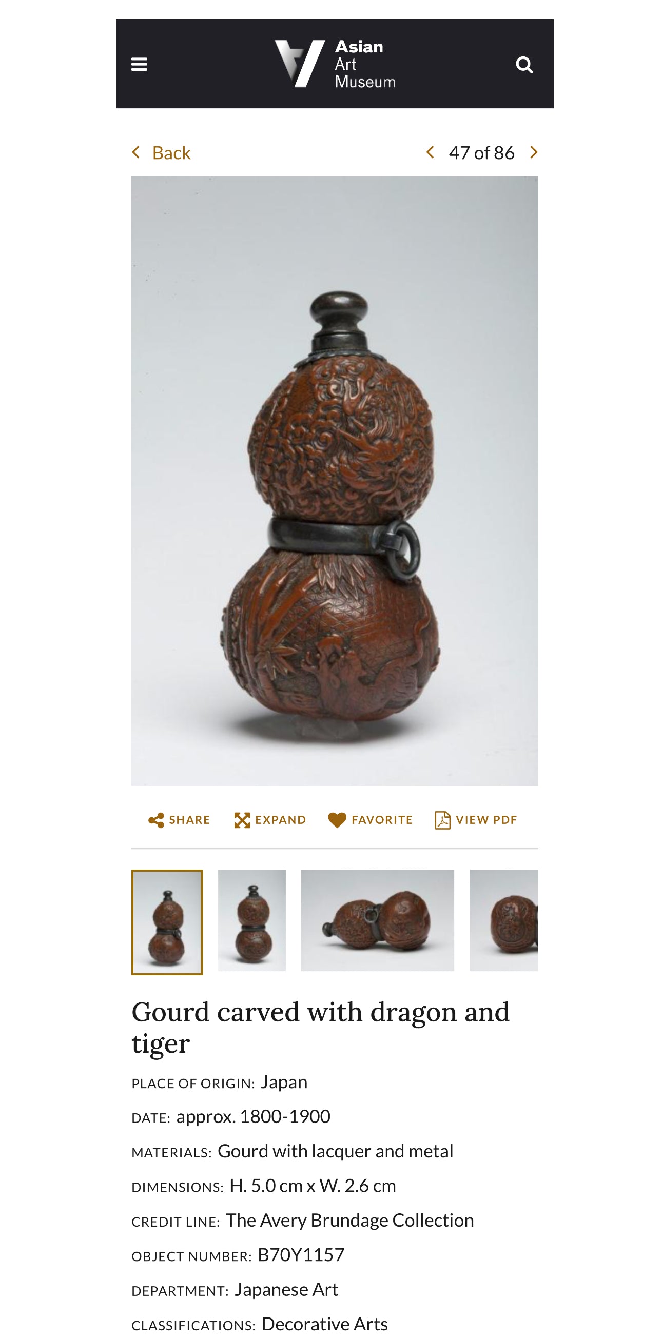 Antique Japanese Carved Gourd Netsuke Silver Fittings Edo Meiji Snuff Bottle Nut