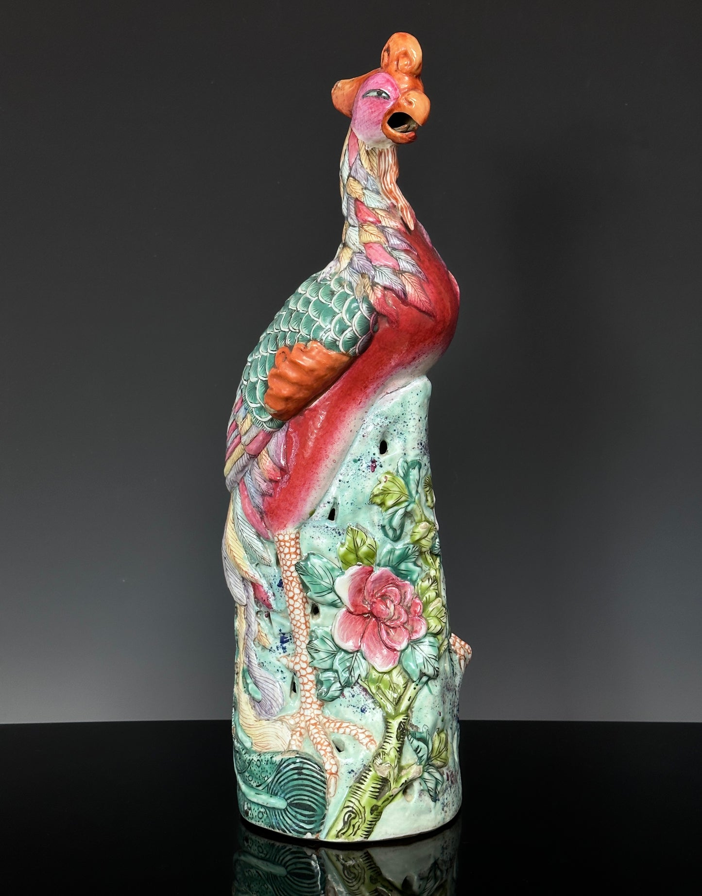 SOLD Antique Chinese Huge Export Porcelain Phoenix Figure Qing 19th century