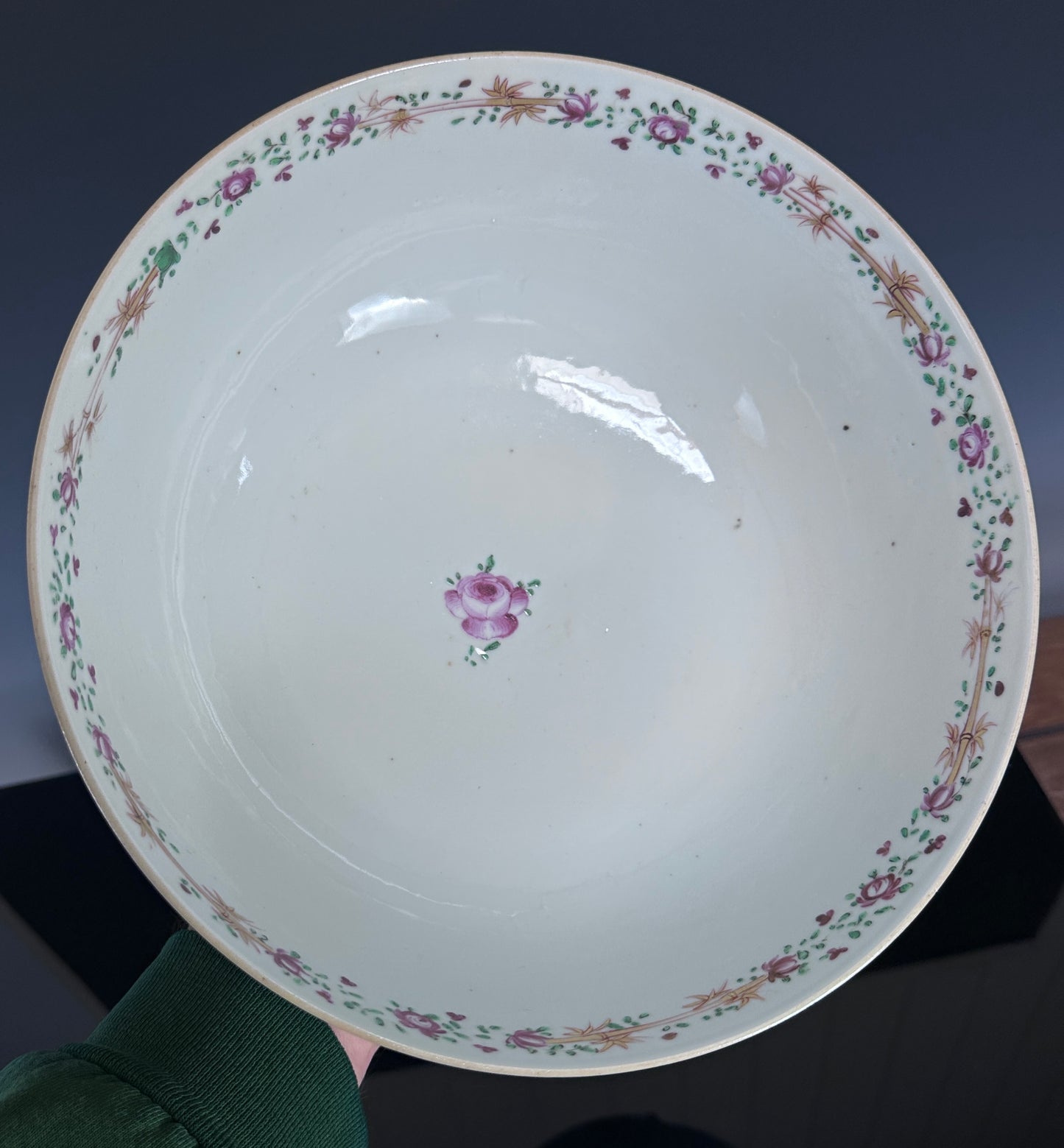 SOLD Antique Chinese Export Porcelain Punchbowl Ex. Sarah Potter Conover 18th Century Qianlong