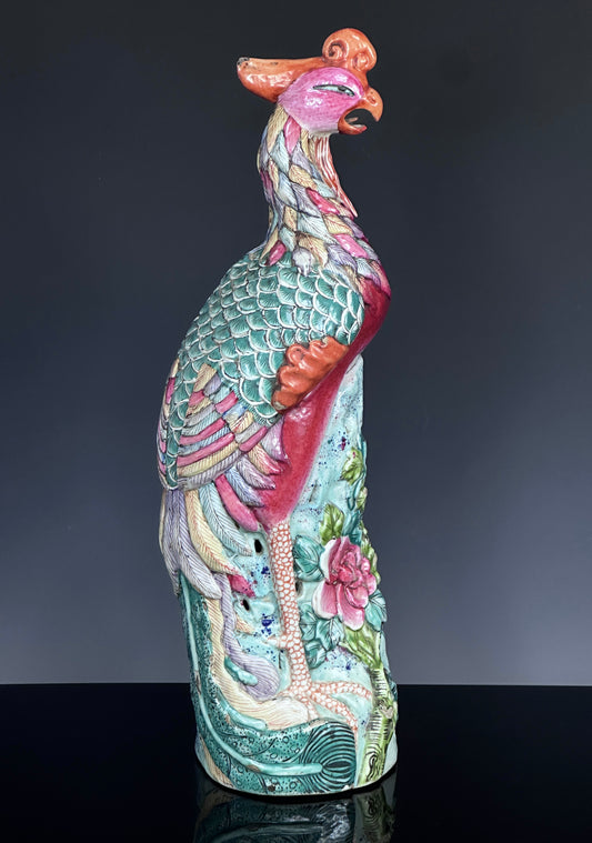 SOLD Antique Chinese Huge Export Porcelain Phoenix Figure Qing 19th century