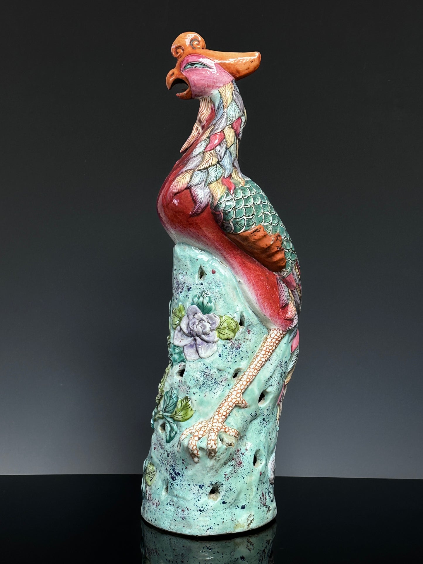 SOLD Antique Chinese Huge Export Porcelain Phoenix Figure Qing 19th century