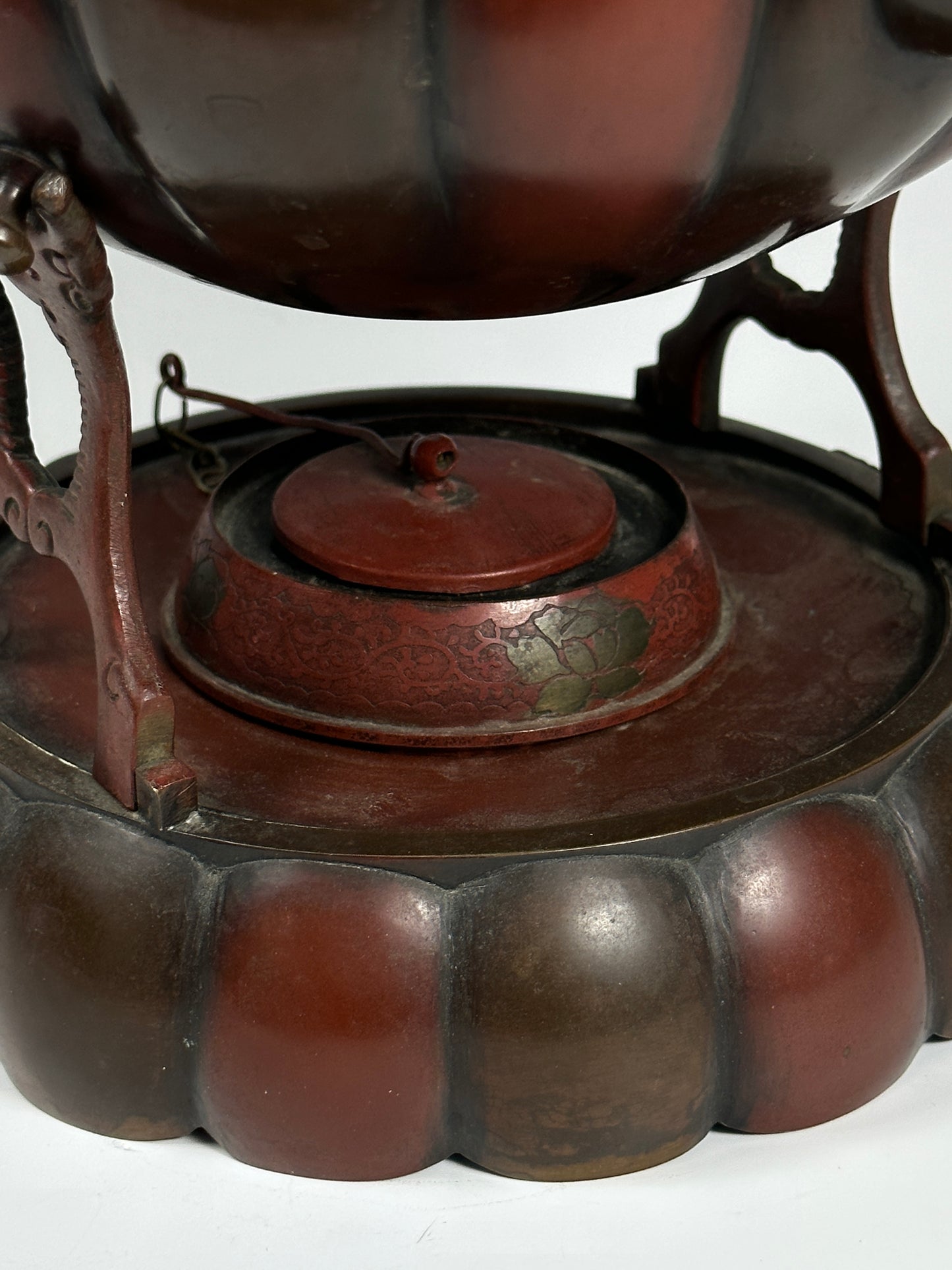 SOLD Exceptional Antique Japanese Pumpkin Form Teapot & Stand Aesthetic Movement 19th Century