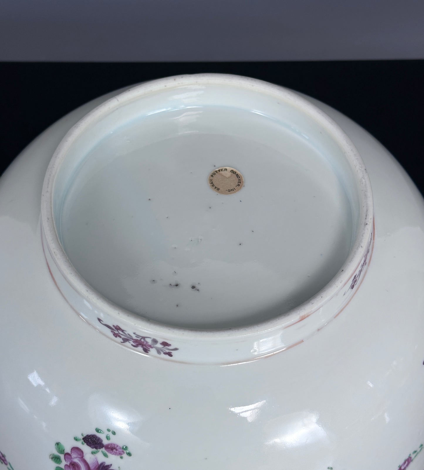 SOLD Antique Chinese Export Porcelain Punchbowl Ex. Sarah Potter Conover 18th Century Qianlong