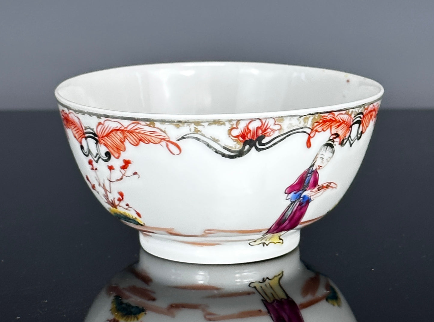 Antique Chinese Export Porcelain Tea Bowl Cup Qianlong 18th Century