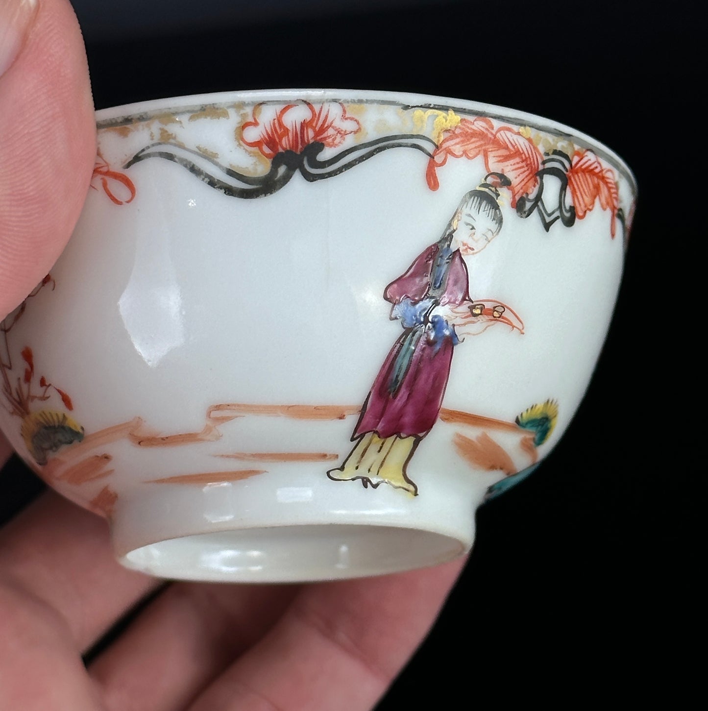 Antique Chinese Export Porcelain Tea Bowl Cup Qianlong 18th Century