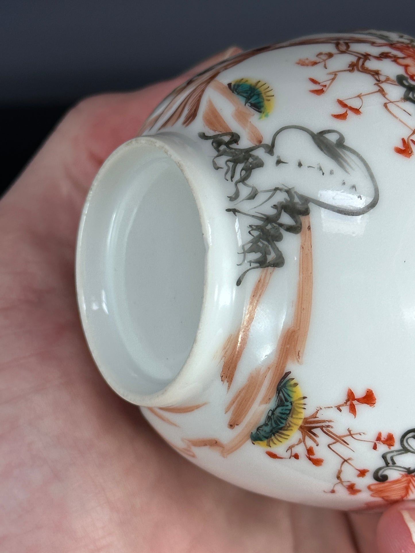 Antique Chinese Export Porcelain Tea Bowl Cup Qianlong 18th Century